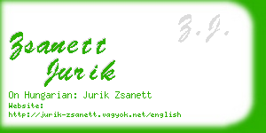 zsanett jurik business card